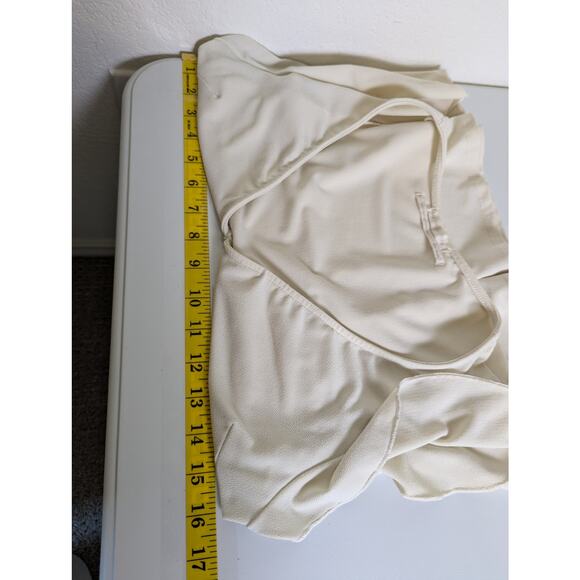Urban Outfitters Cream Flutter Sleeve Babydoll V Neck Top Women Size S Fairy Y2K - Picture 9 of 10